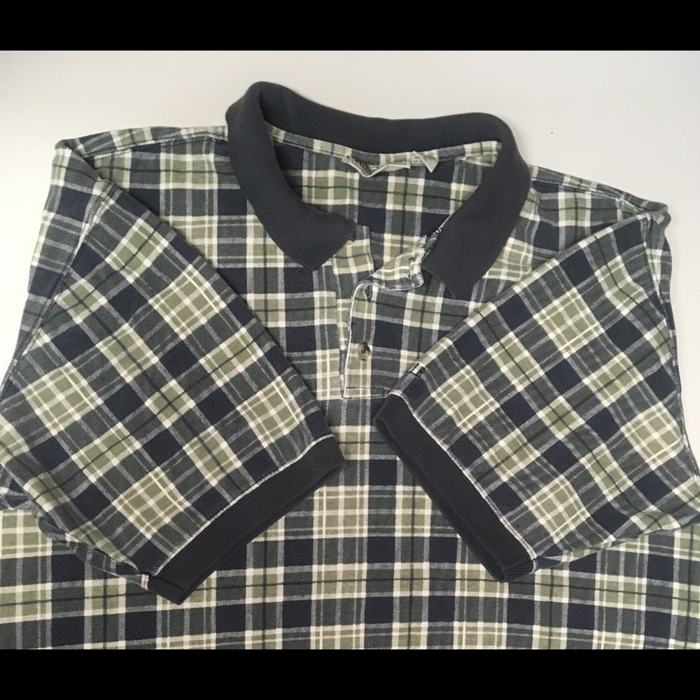 Men’s Aeropostale Plaid Polo XL